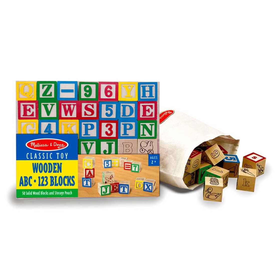 Дървени кубчета Melissa and Doug ABC/123 11900