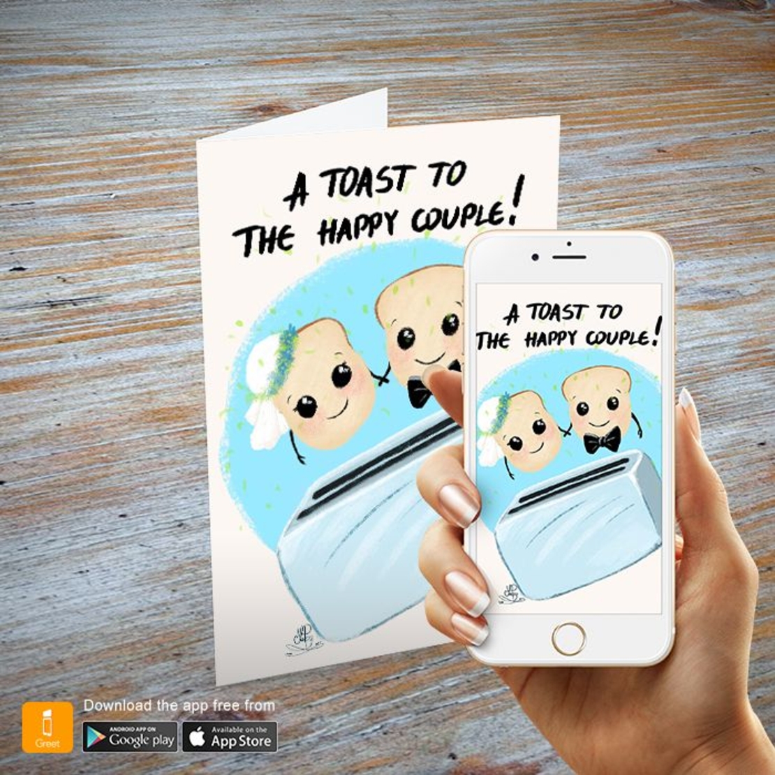 Поздравителна картичка iGreet - Happy Toaster
