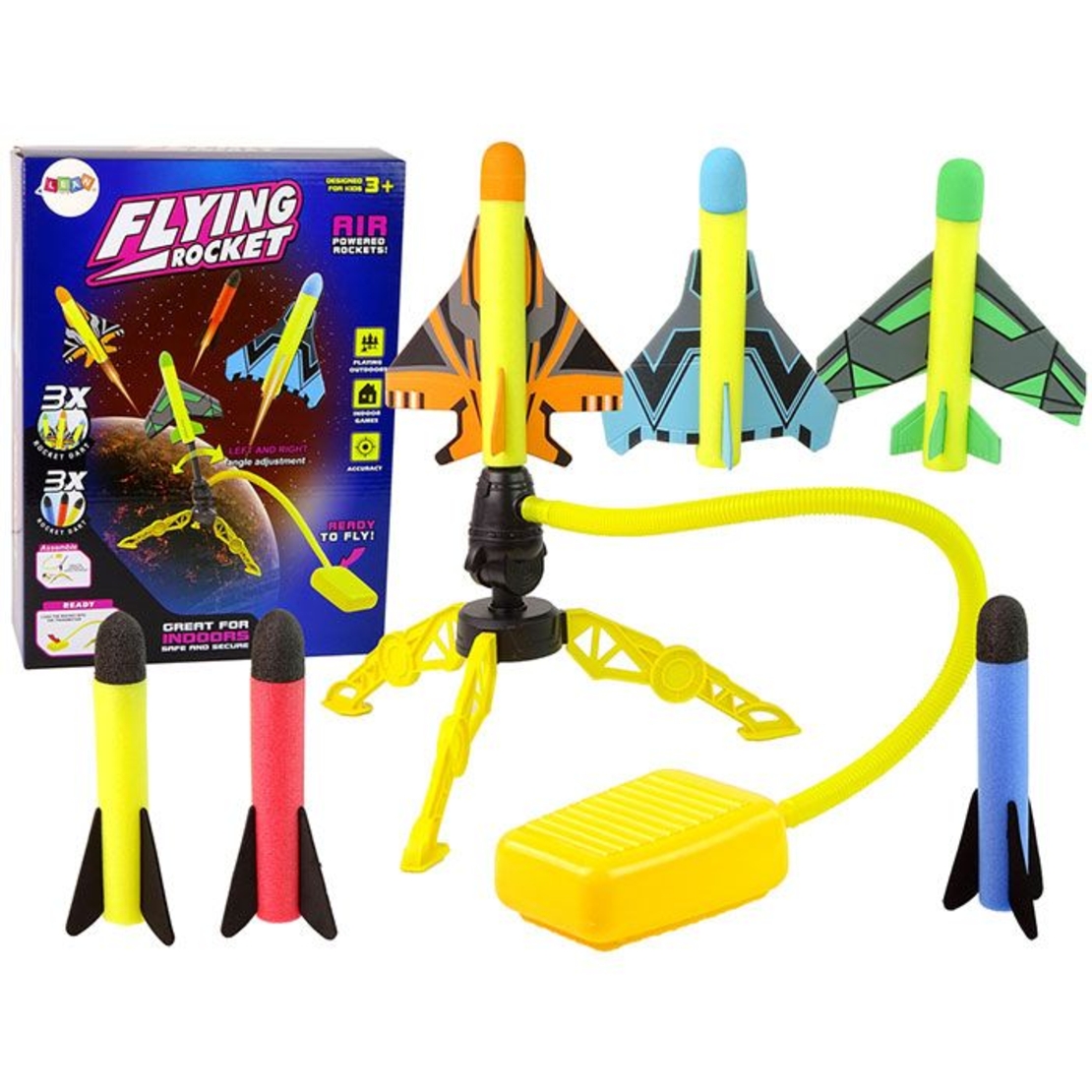 Ракети играчка с изстрелвачка Raya Toys Flying Rocket