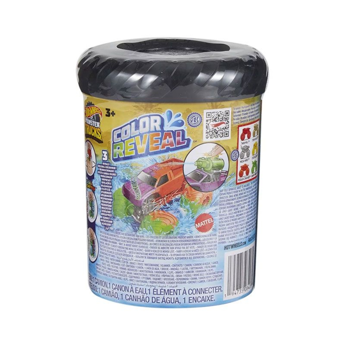 Бъги Mattel Hot Wheels Monster Trucks Color Reveal, с променящ се цвят, HJF39
