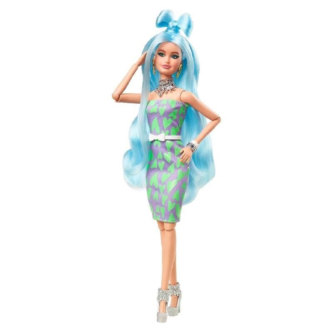 Кукла Mattel Barbie Extra Blue Hair Deluxe с домашен любимец и аксесоари, над 30 визии