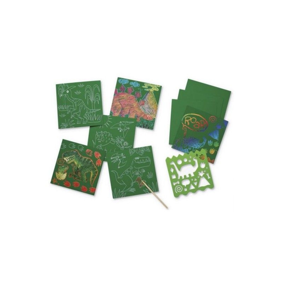 Блестящи скреч картини Crocodile Creek - Динозаври