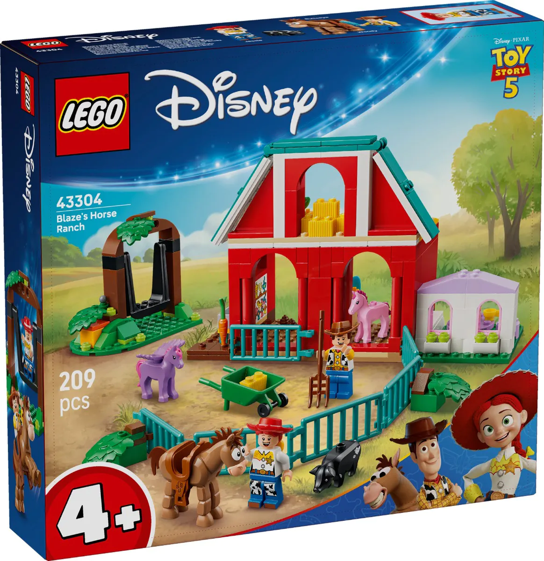 LEGO® Disney и Pixar Toy Story 5 Ранчото за коне на Блейз 43304