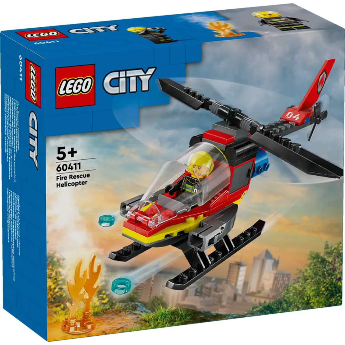 LEGO® City Спасителен пожарникарски хеликоптер 60411