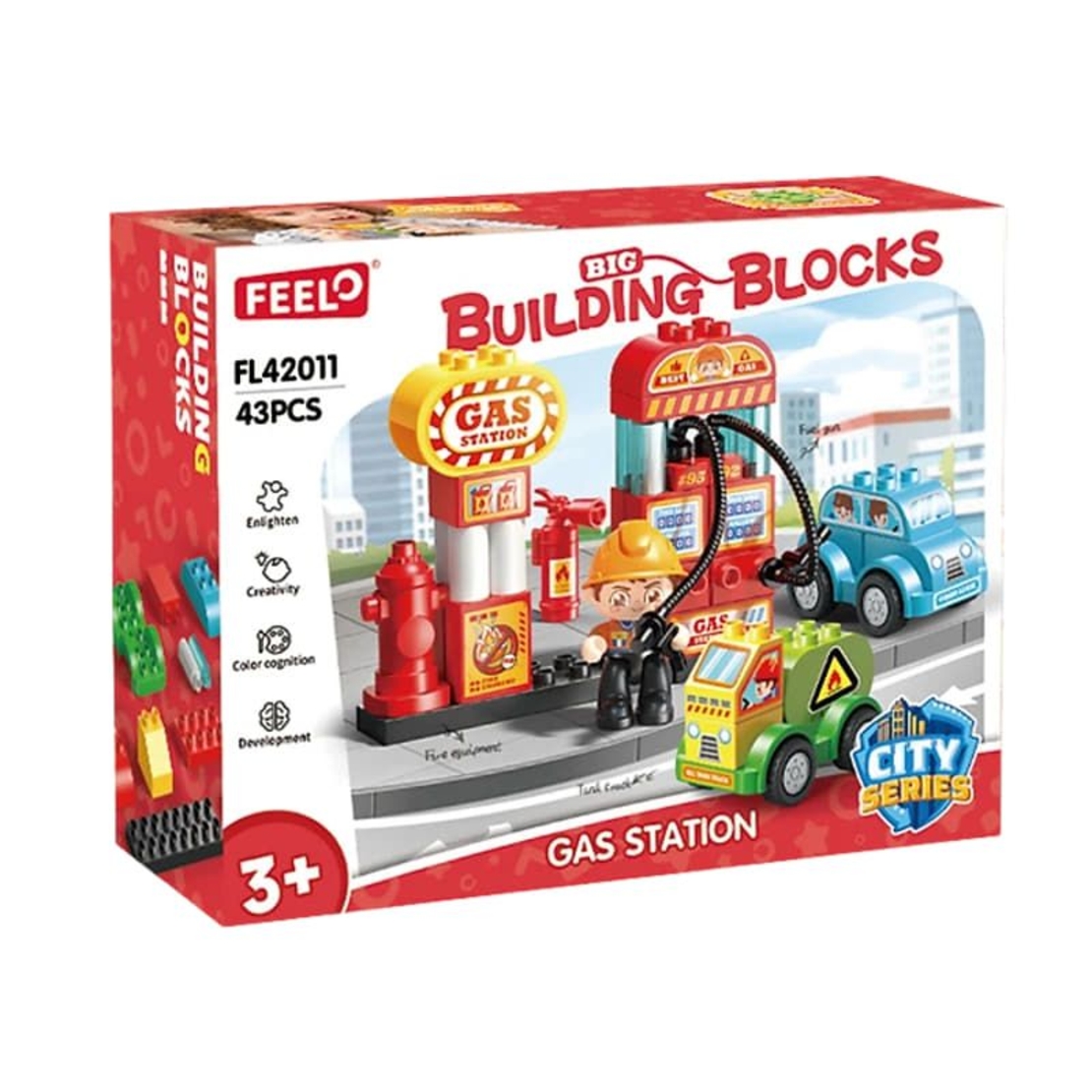 Конструктор Feelo City Series Бензиностанция, 43 ч.