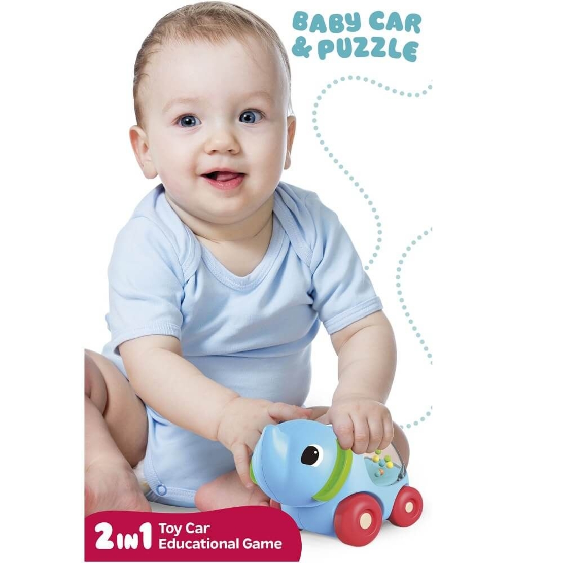 Кола играчка Lisciani Carotina Baby Слон с пъзел
