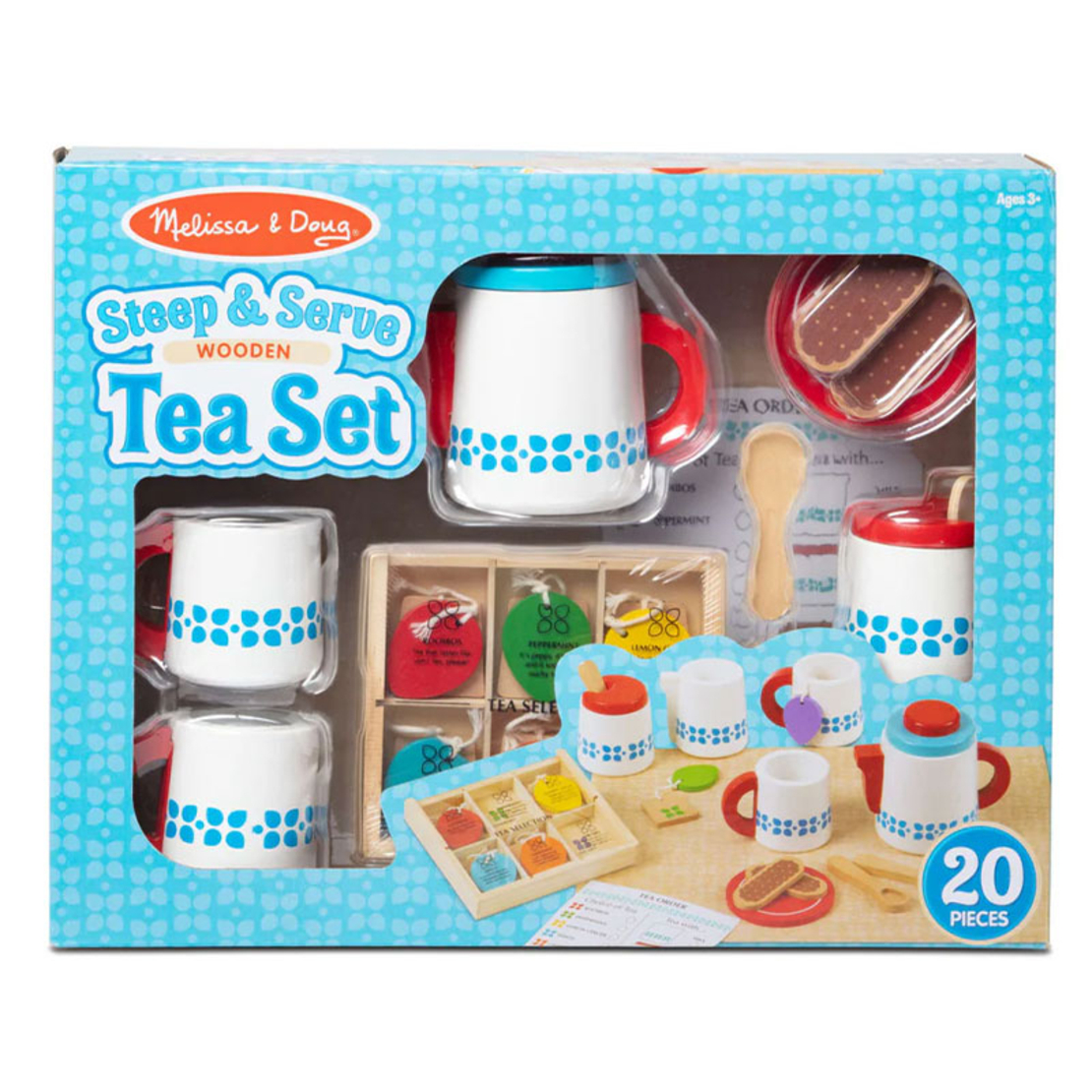 Детски игрален комплект Melissa and Doug Дървен сервиз за чай, 9843