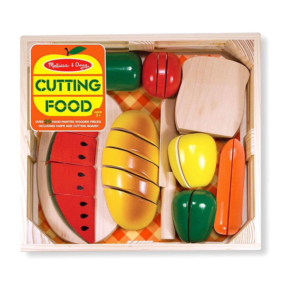 Дървена храна с дъска и нож Melissa and Doug 10487