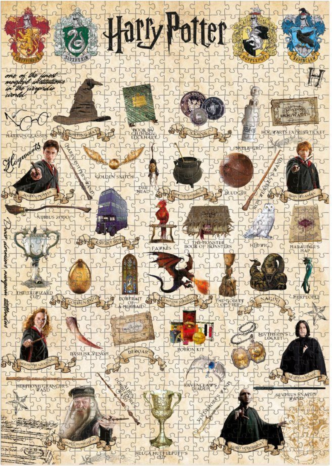 Пъзел DODO - Harry Potter - Магьоснически наръчник - 770 части