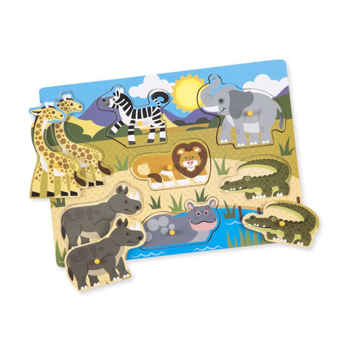 Дървен пъзел Melissa and Doug Сафари 19054