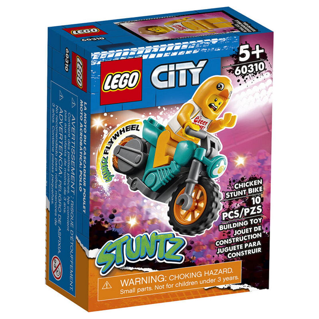 LEGO® City Stuntz Мини фигурка Каскадьорски мотоциклет пиле 60310