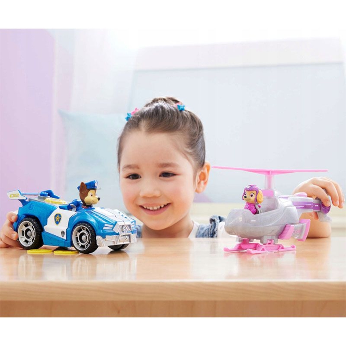 Игрален комплект Spin Master Paw Patrol The Mighty Movie Превозни средства и фигурки Чейс и Скай