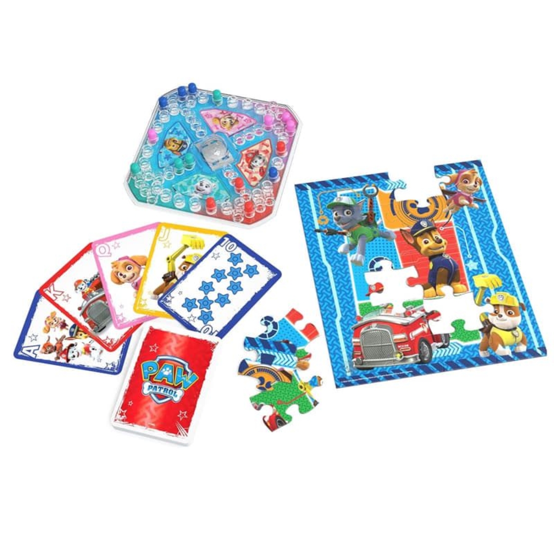 Комплект настолни игри Paw Patrol Не се сърди човече, Пъзел, Карти