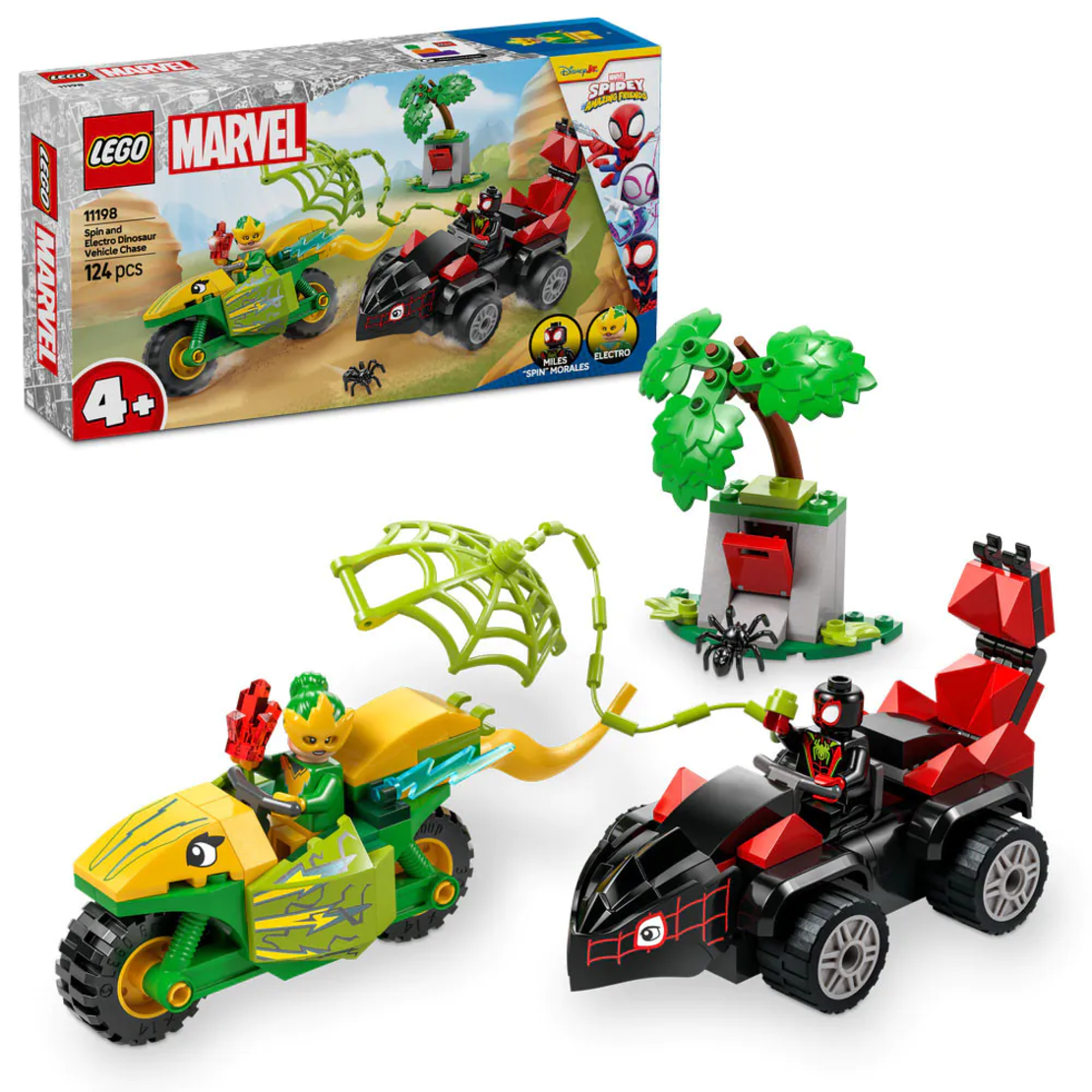 LEGO® Marvel Spidey Преследване с коли-динозаври 11198