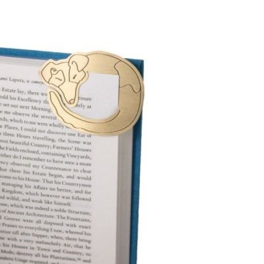 Метален книгоразделител Ъгълче - Куче