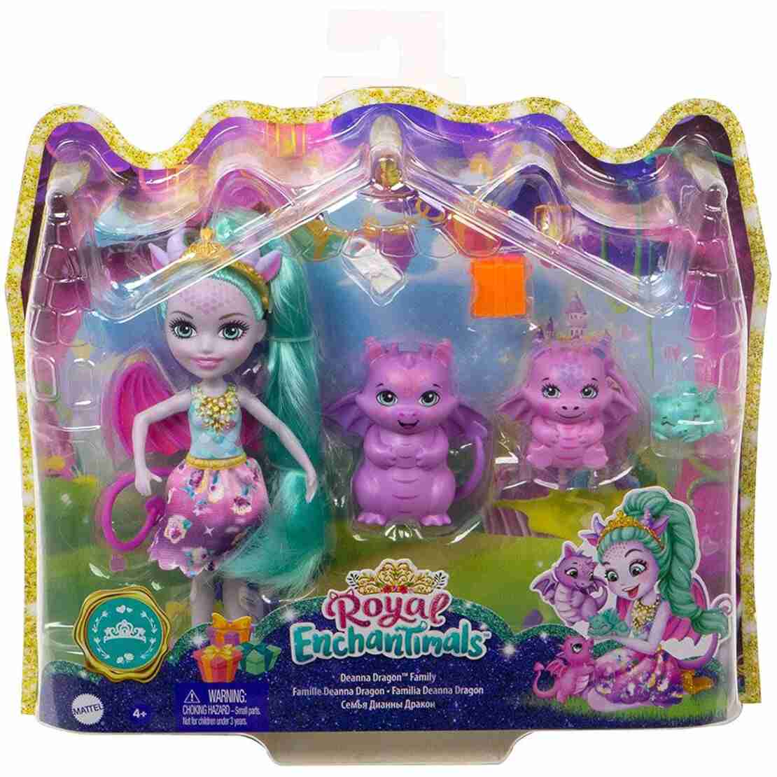 Кукла Mattel Enchantimals Royals Family Dragon 3402354