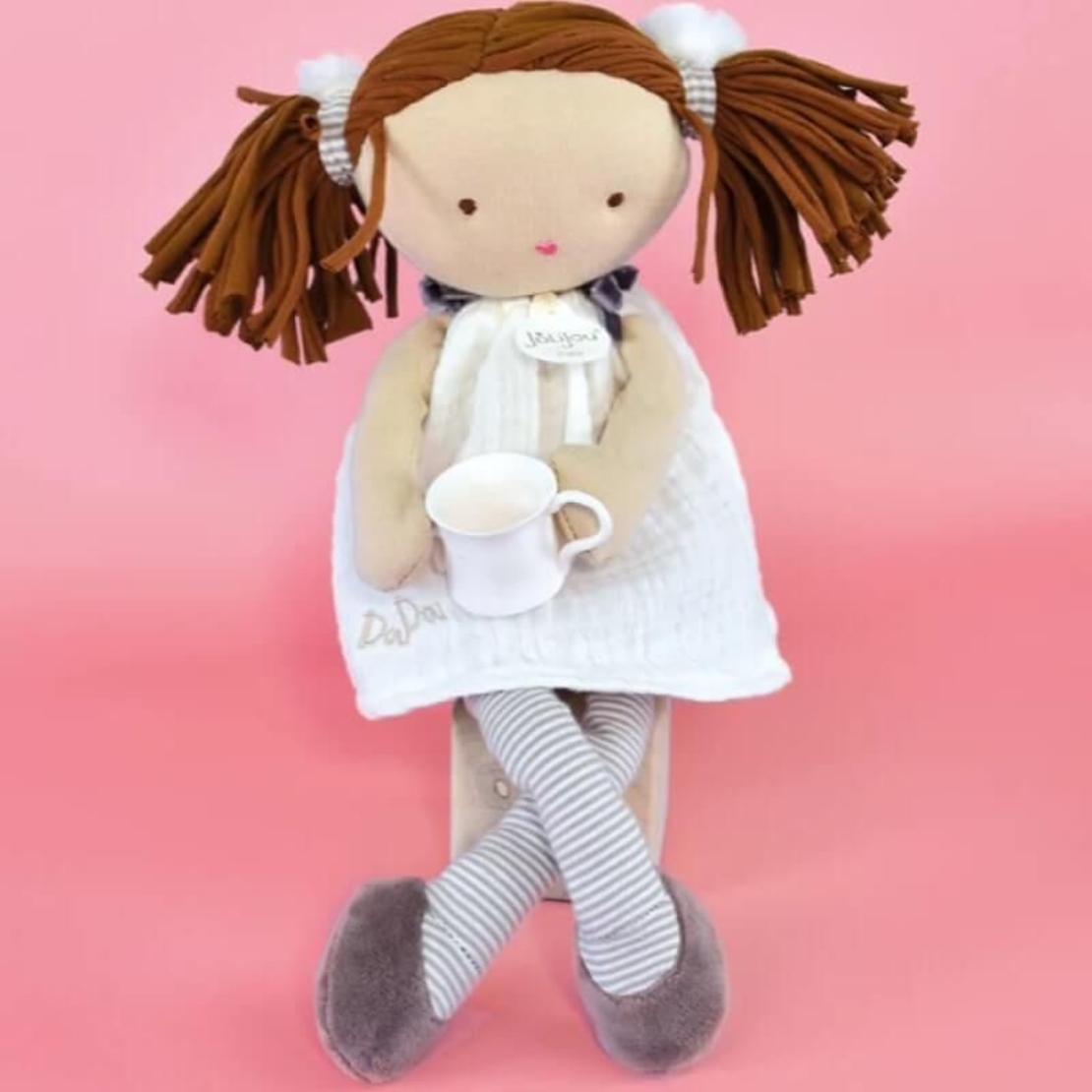 Плюшена играчка Doudou Nina кукла 30 см, JJ6011