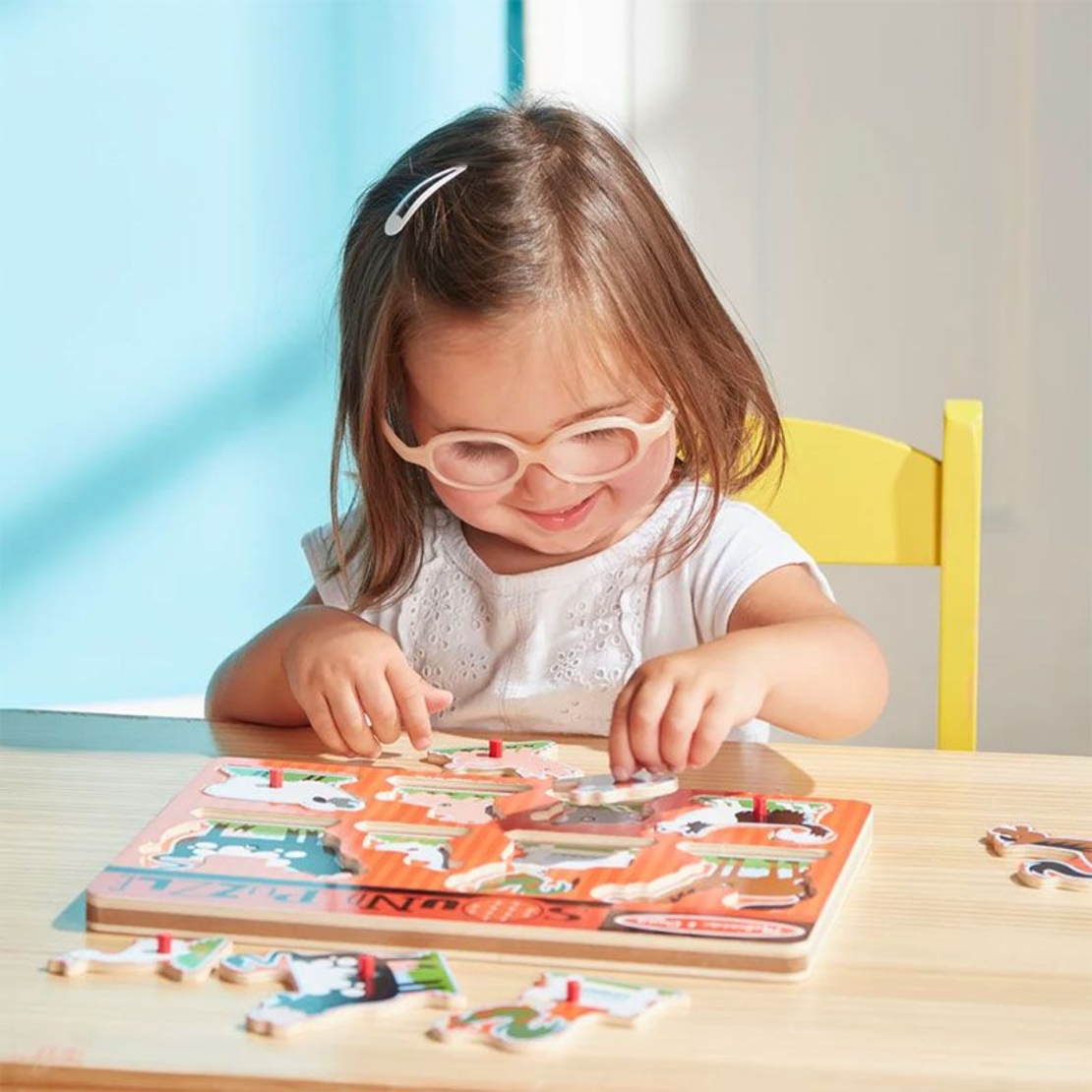Пъзел със звуци Melissa and Doug Селскостопански животни, 50204