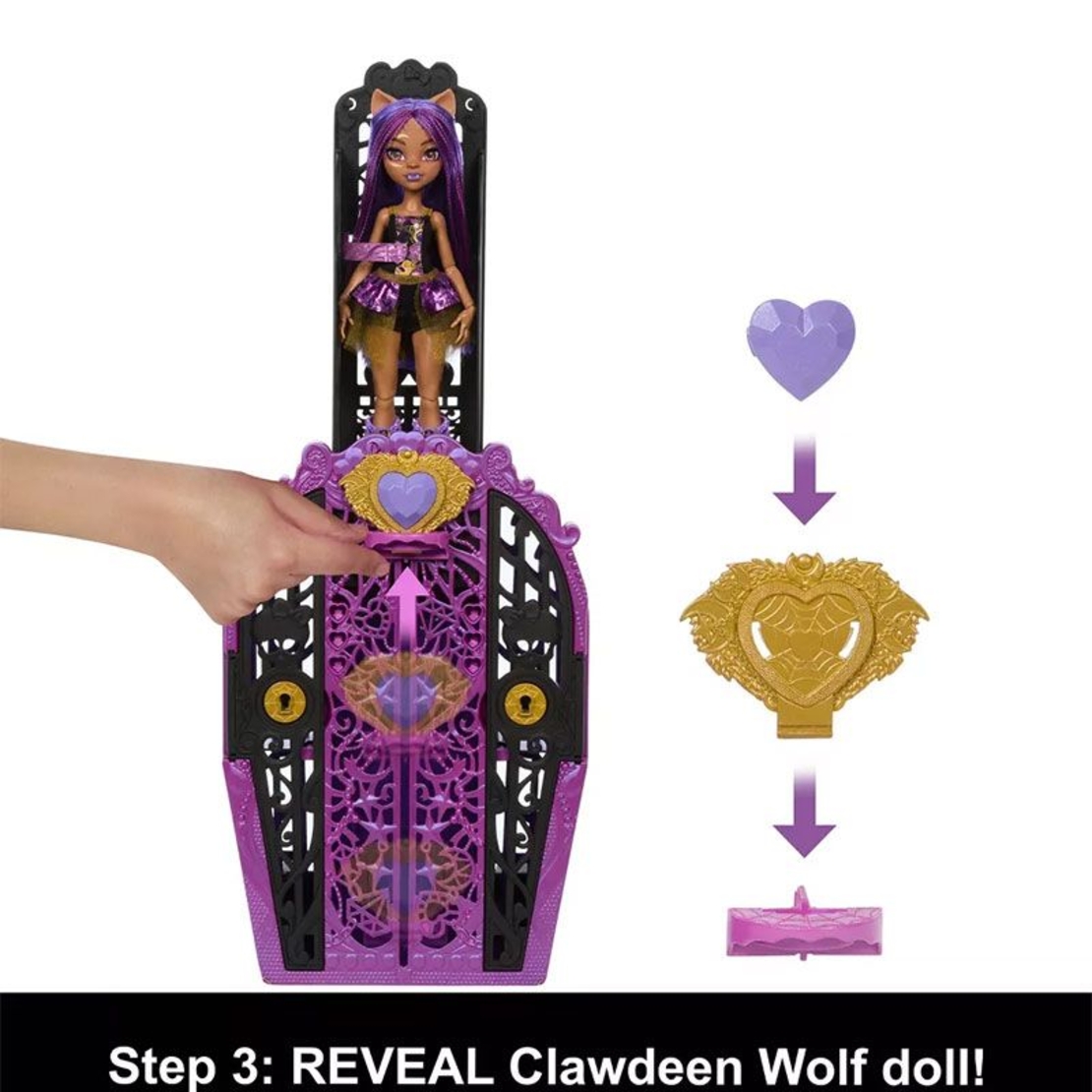 Кукла Mattel Barbie Monster High Skulltimate Secrets, Clawdeen Wolf с аксесоари, 32 см