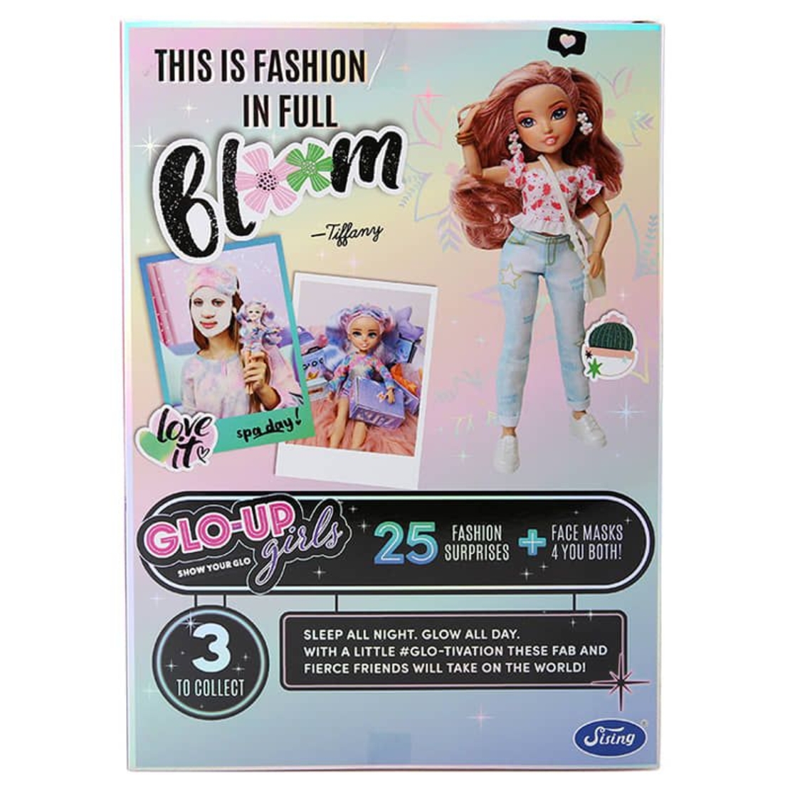 Кукла Raya Toys GLO-UP Girls Show Your GLO, с аксесоари и маска за лице