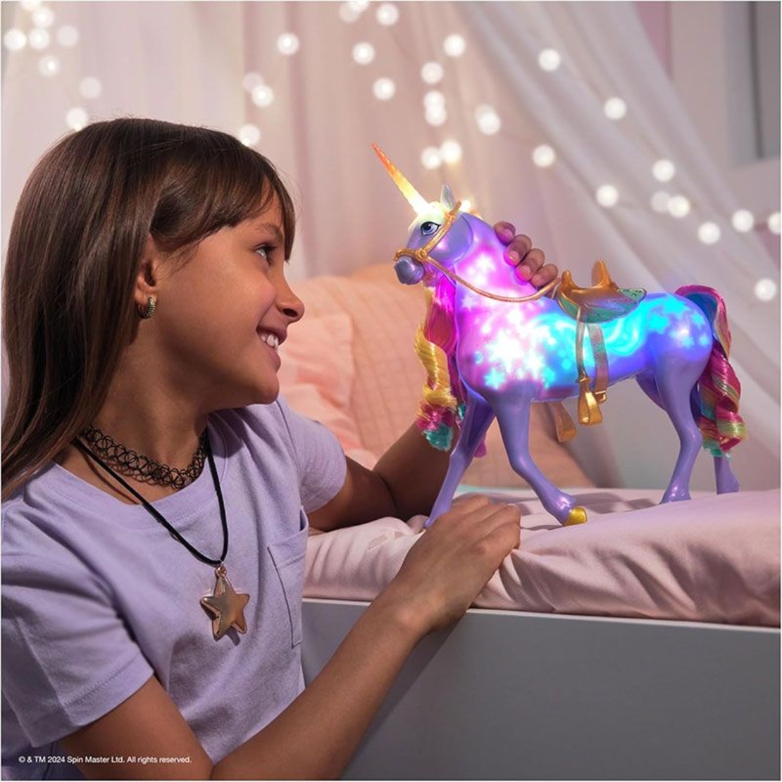 Интерактивна играчка светещ еднорог Spin Master Unicorn Academy Wildstar, със звуци и музика