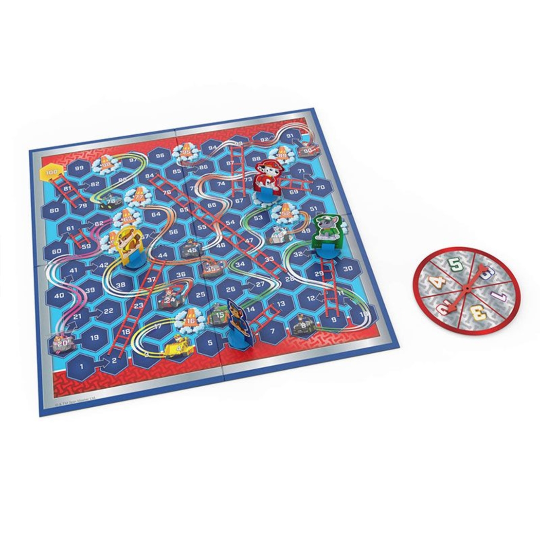 Детска игра Spin Master Paw Patrol Pups N Ladders, Змии и стълби