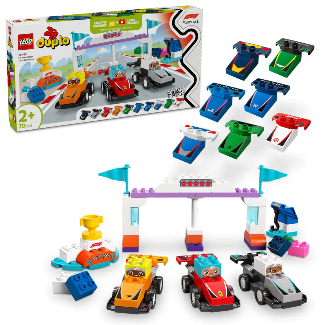 LEGO® DUPLO® F1® Отбор състезателни коли 10445