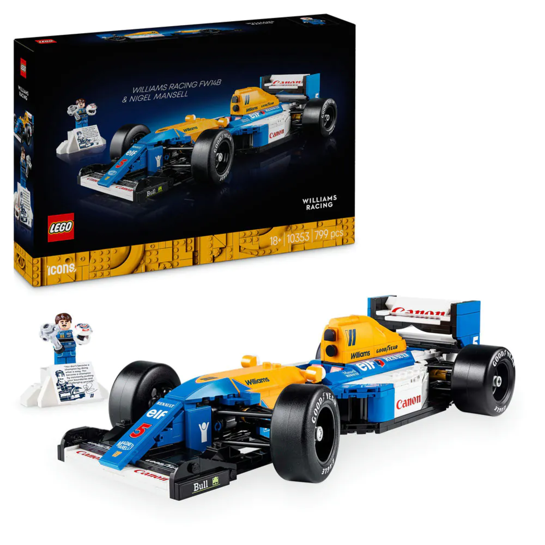 LEGO® Icons F1® Williams Racing FW14B и Nigel Mansell 10353