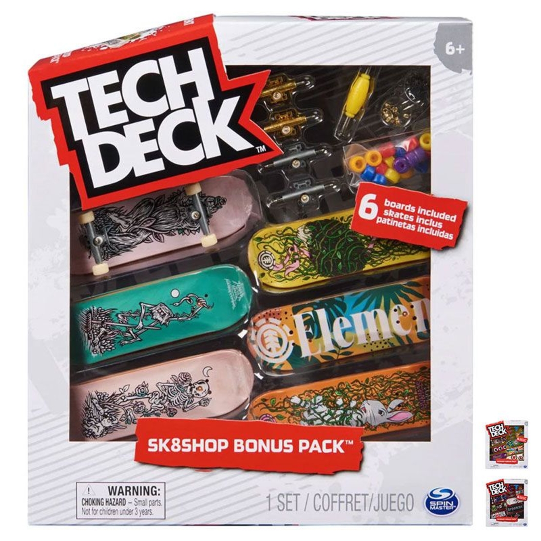 Комплект фингърбордове Spin Master Tech Deck Sk8shop bonus pack, 96 мм, 6 броя