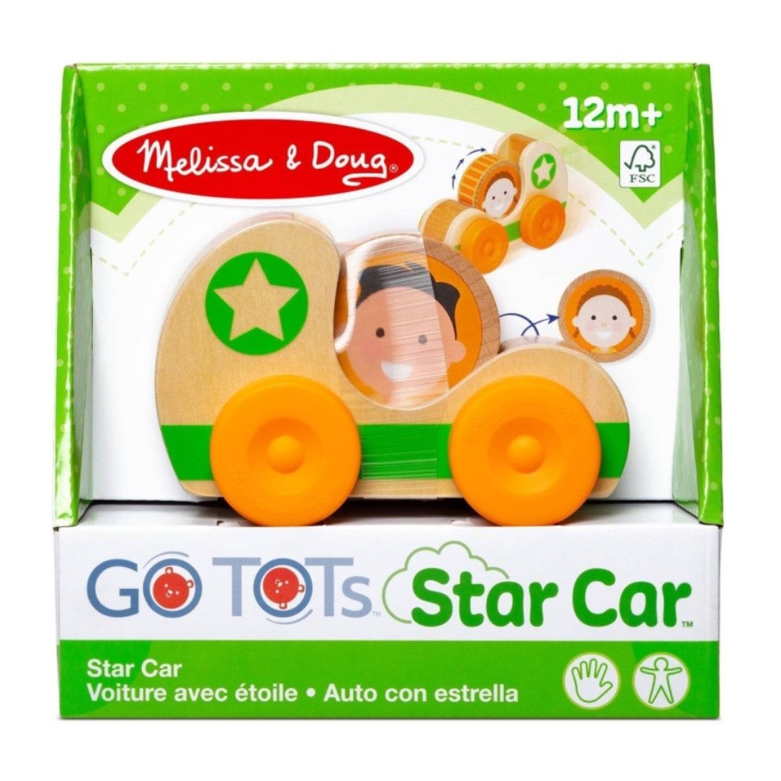 Дървена кола Melissa and Doug Star Car 30748, Асортимент