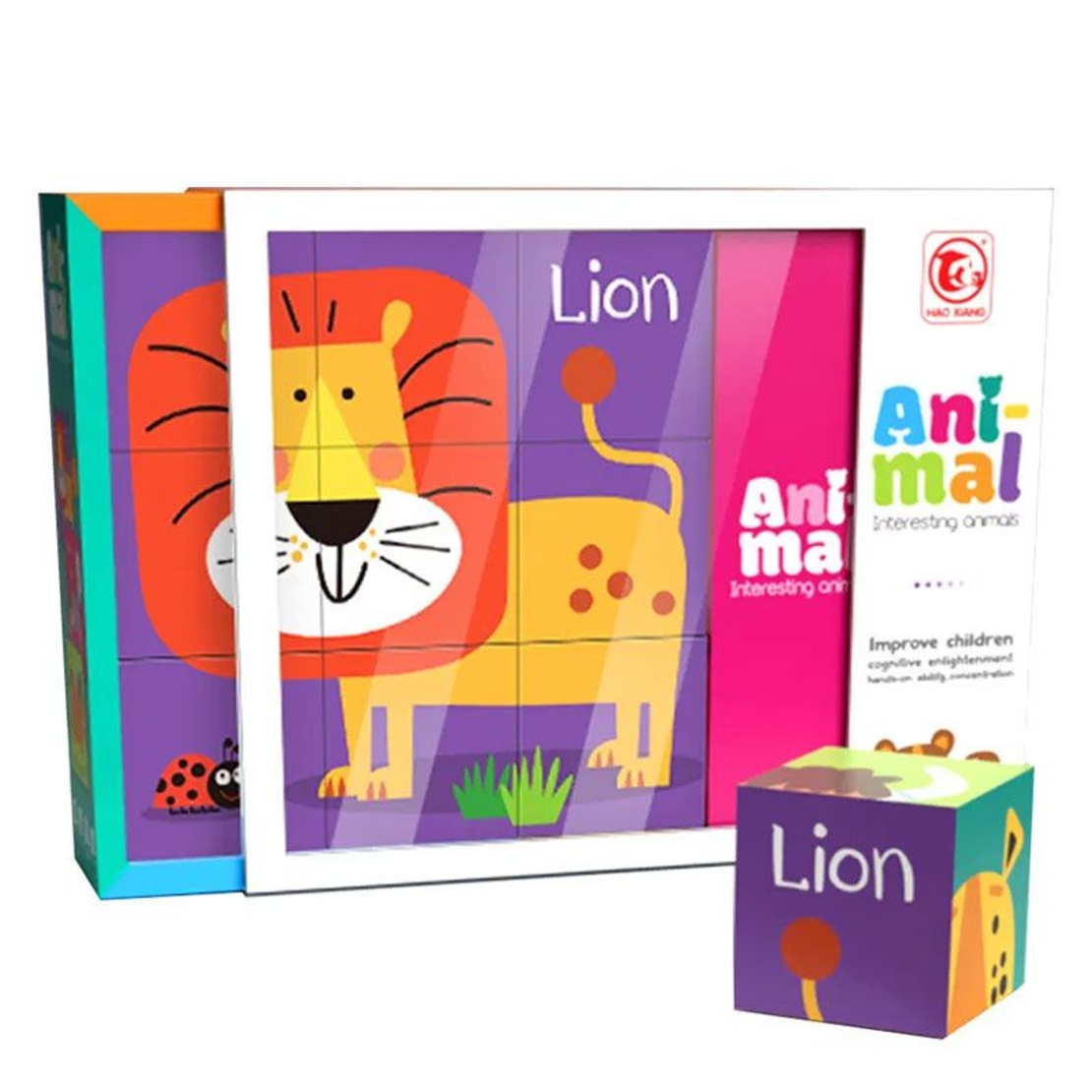 Кубчета пъзел 6 в 1 Raya Toys Животни