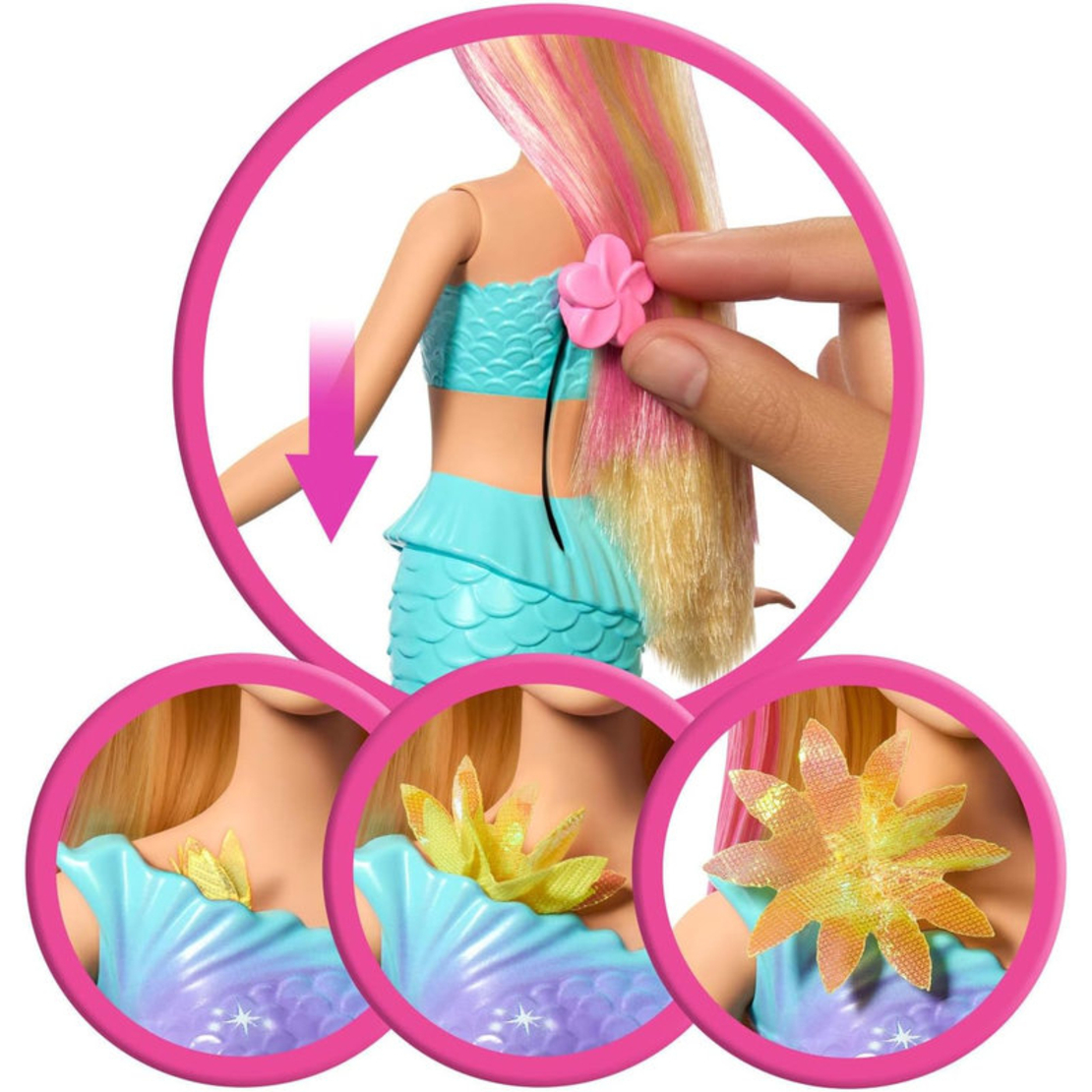 Кукла Mattel Barbie Blooming Flowers Русалка, JDM72