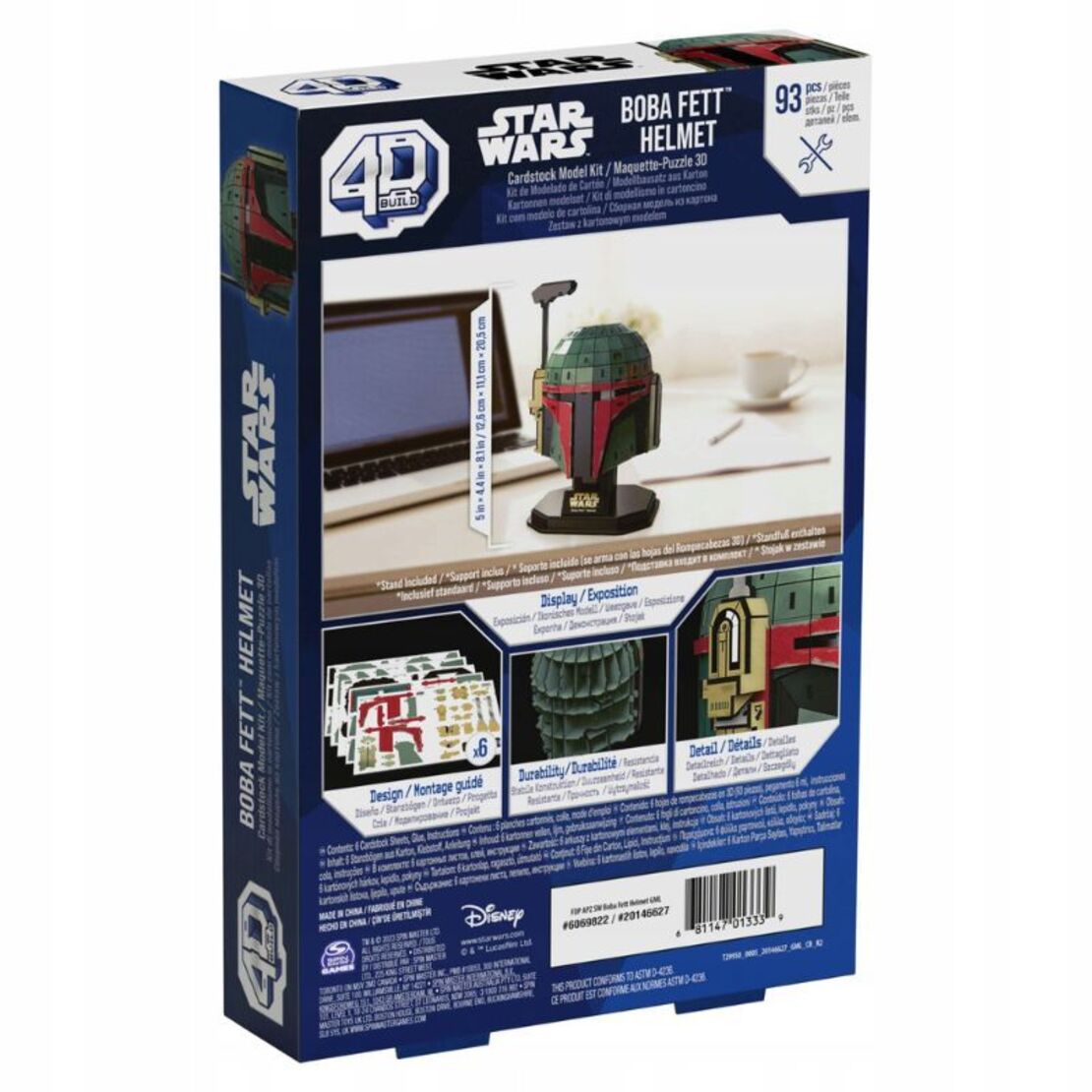 4D пъзел Spin Master Star Wars Boba Fett Helmet, 93 ч.