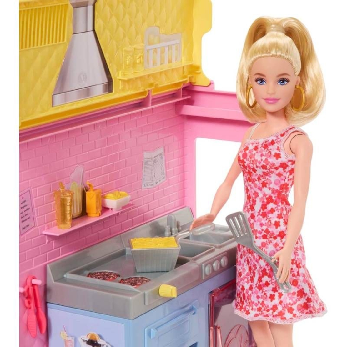 Игрален комплект Mattel Barbie Камион за лимонада, с 25 аксесоара