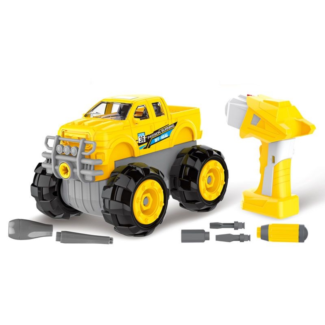 Детска кола за игра Raya Toys разглобяема, с инструменти