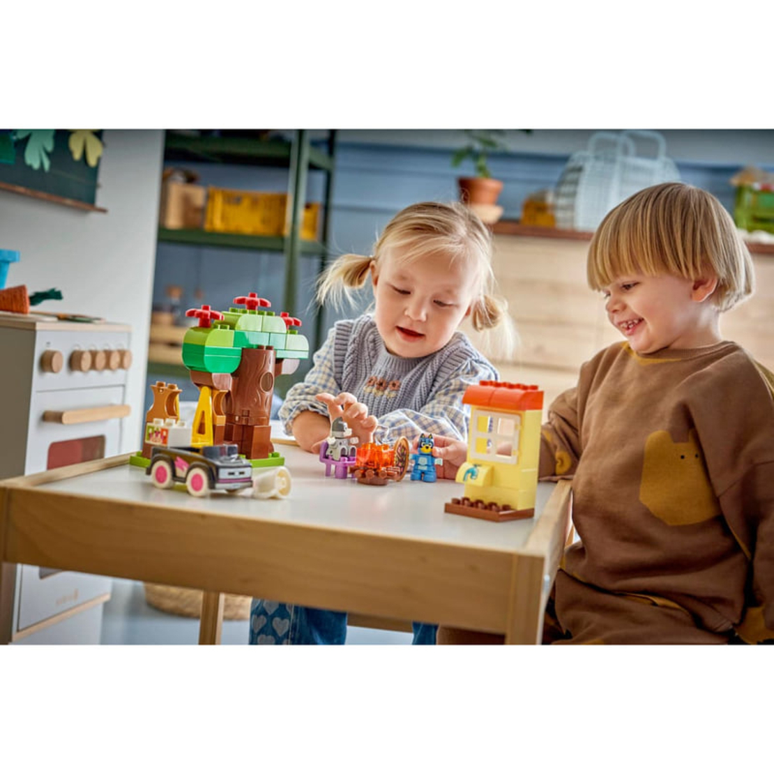 LEGO® DUPLO® Bluey Момичетата с пицата, Мъфин и Блуи 10469