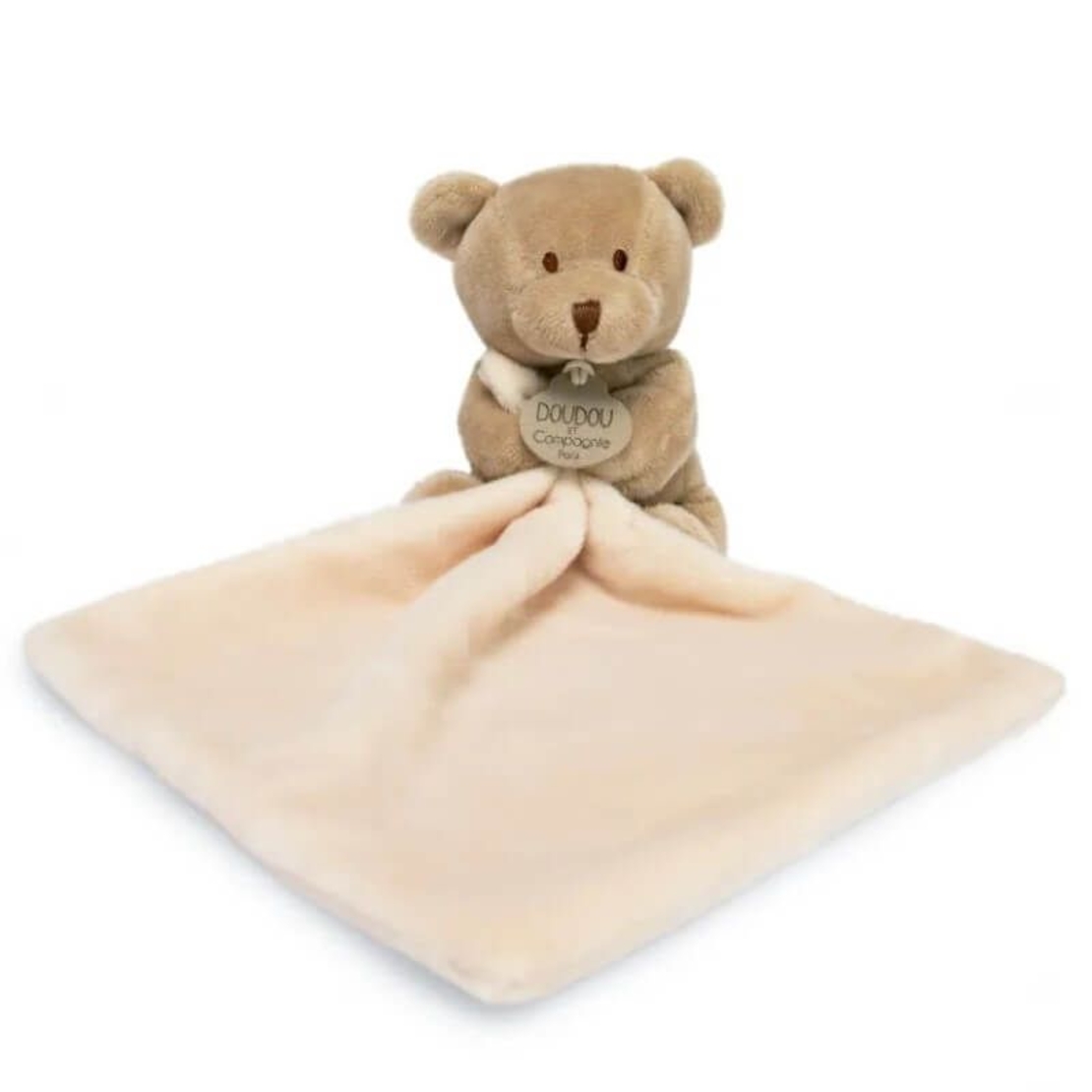 Плюшено мече за гушкане Doudou с кърпичка 10 см, 302