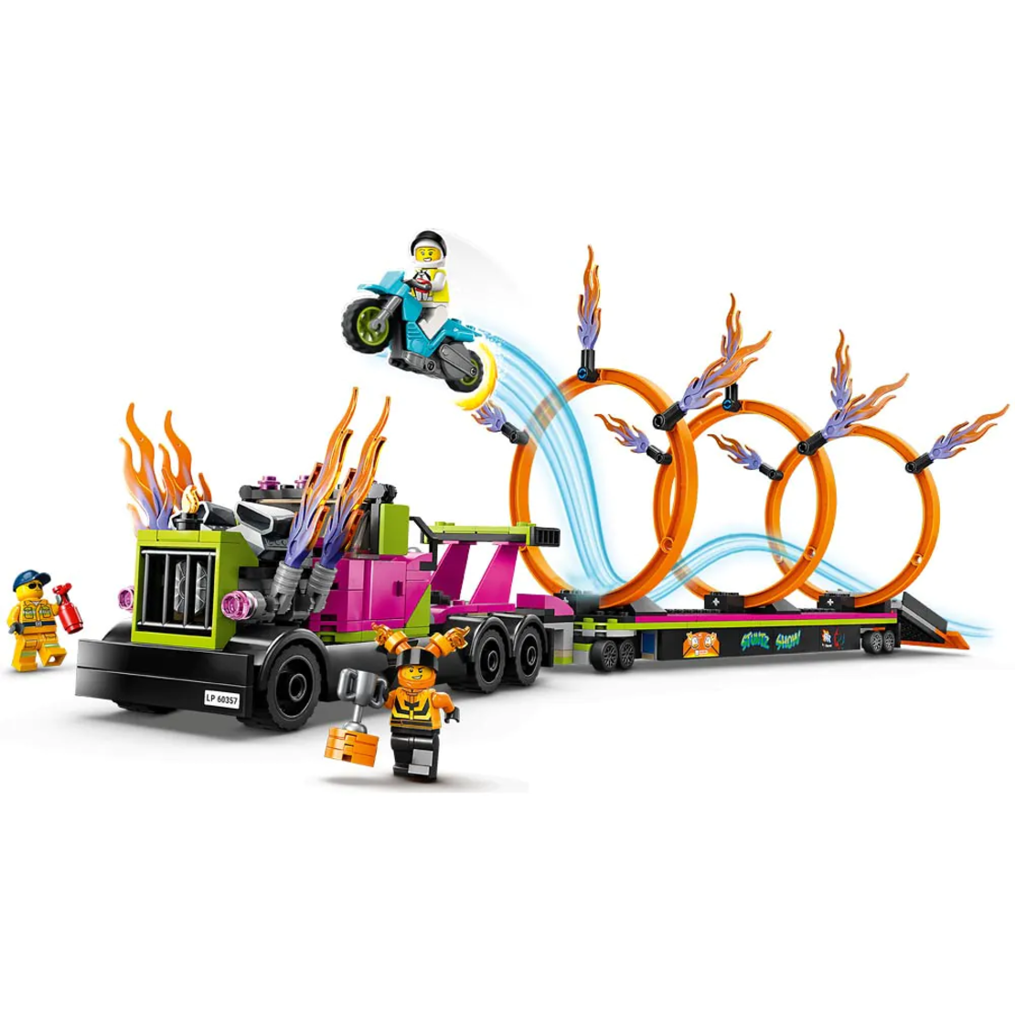 LEGO® City Stuntz Предизвикателство с камион за каскади и огнен обръч 60357
