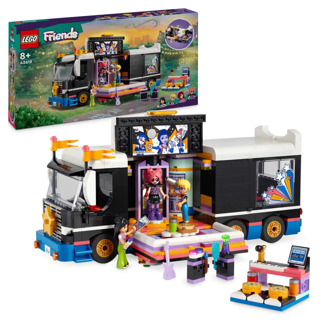 LEGO® Friends Бус за турне на поп звезди 42619