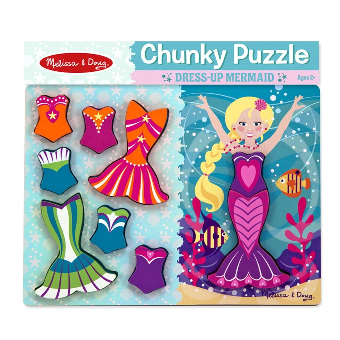 Дървен пъзел Melissa and Doug Дрехи за русалка 19023