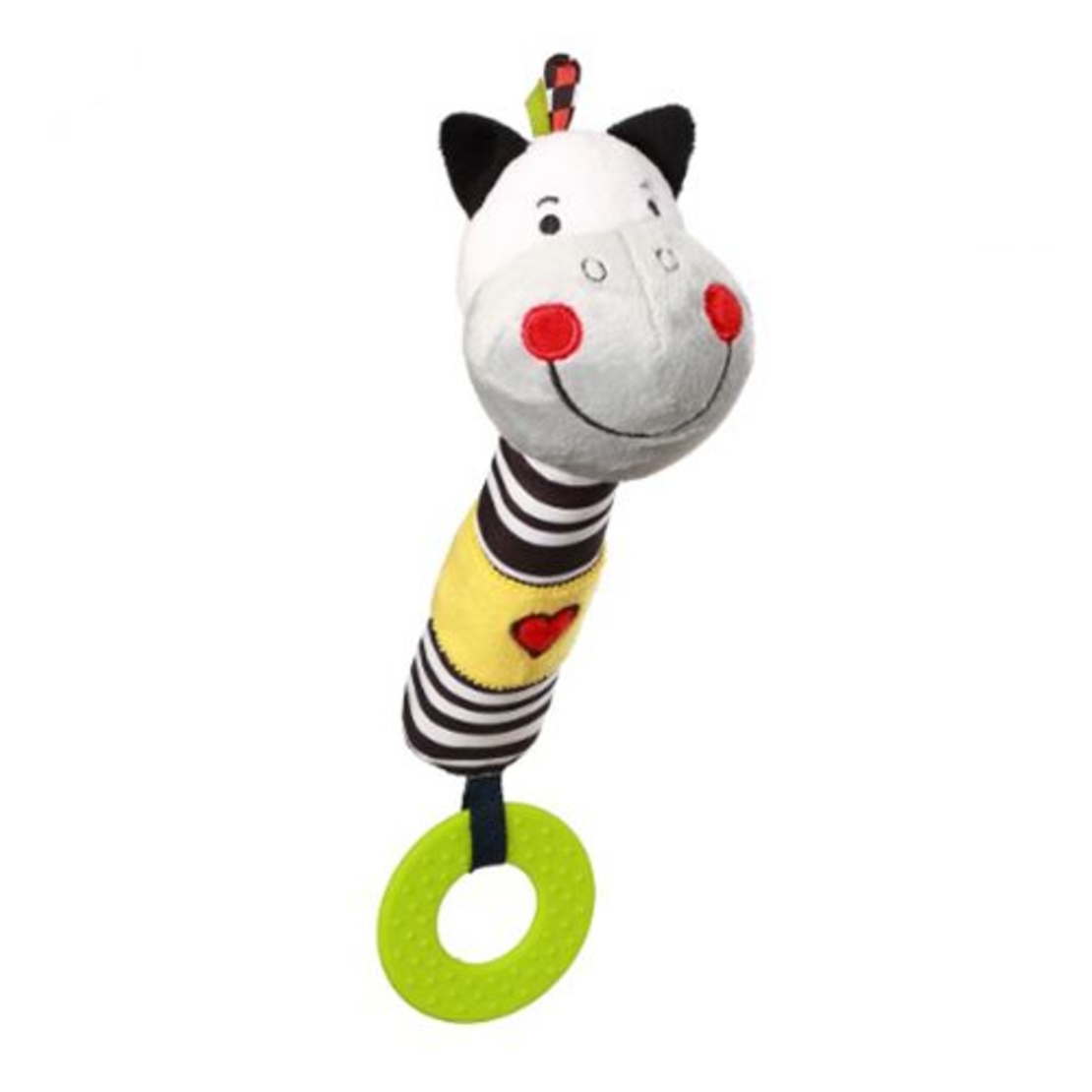 Плюшена играчка Babyono C-MORE Писукаща зебра с гризалка 634