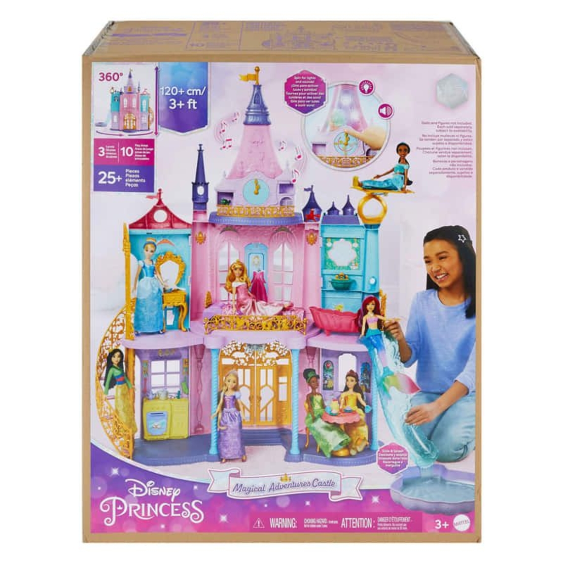Къща за кукли Mattel Disney Princes Magical Adventure Castle