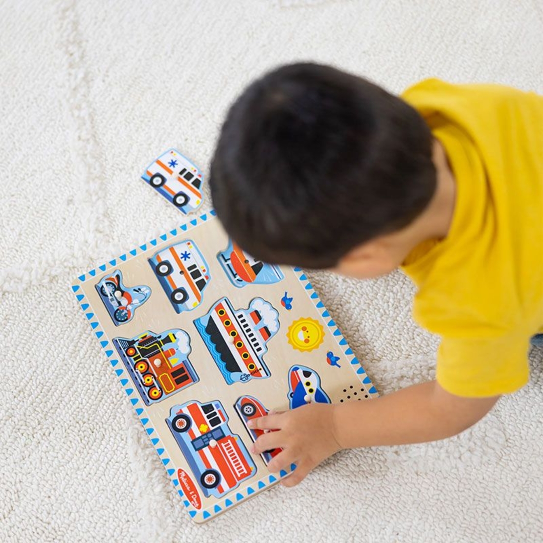 Пъзел със звуци Melissa and Doug Превозни средства, 50206
