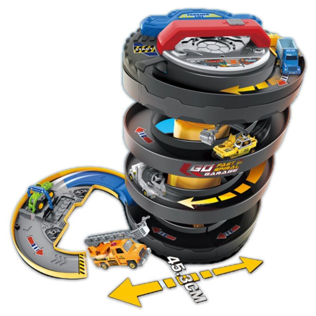 Писта Raya Toys City Action Автомобилна гума, със светлини и звуци