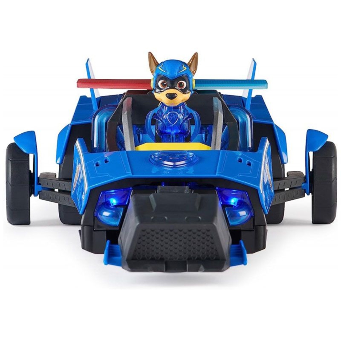 Игрален комплект Spin Master Paw Patrol: The Mighty Movie, Трансформираща се кола с фигурка Чейс, със звуци и светлини
