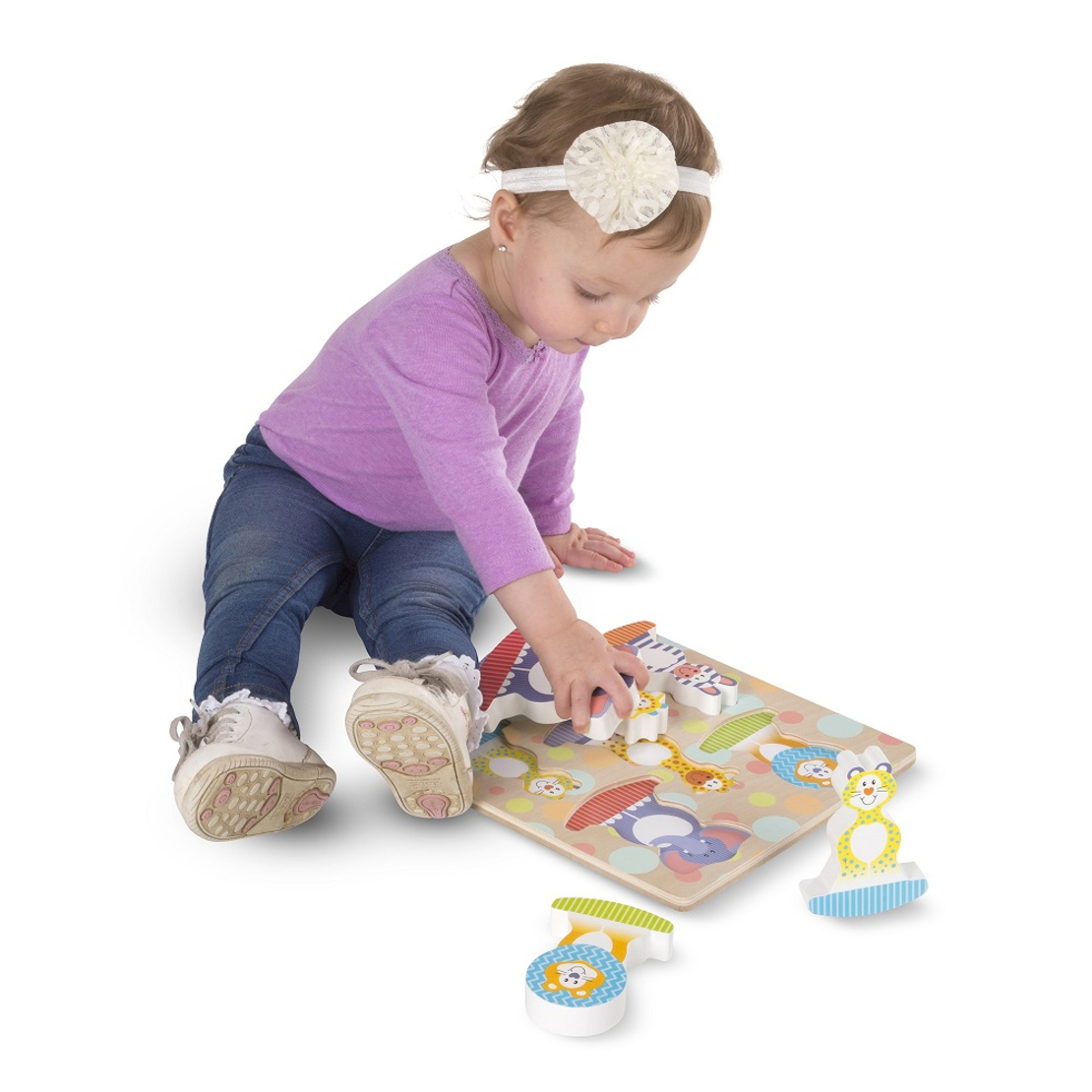 Дървен пъзел Melissa and Doug Сафари Chunky 11886