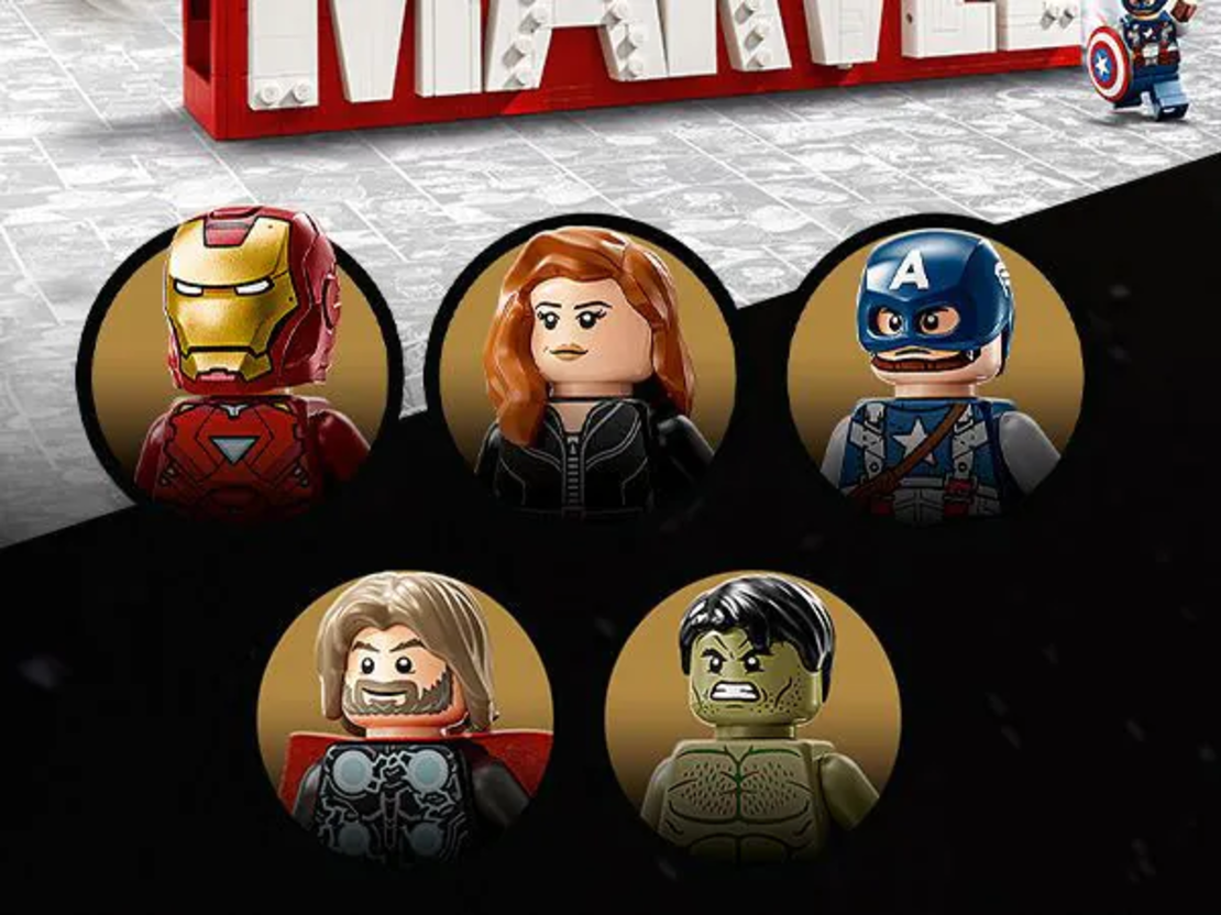 LEGO® Marvel Лого на MARVEL и минифигури 76313