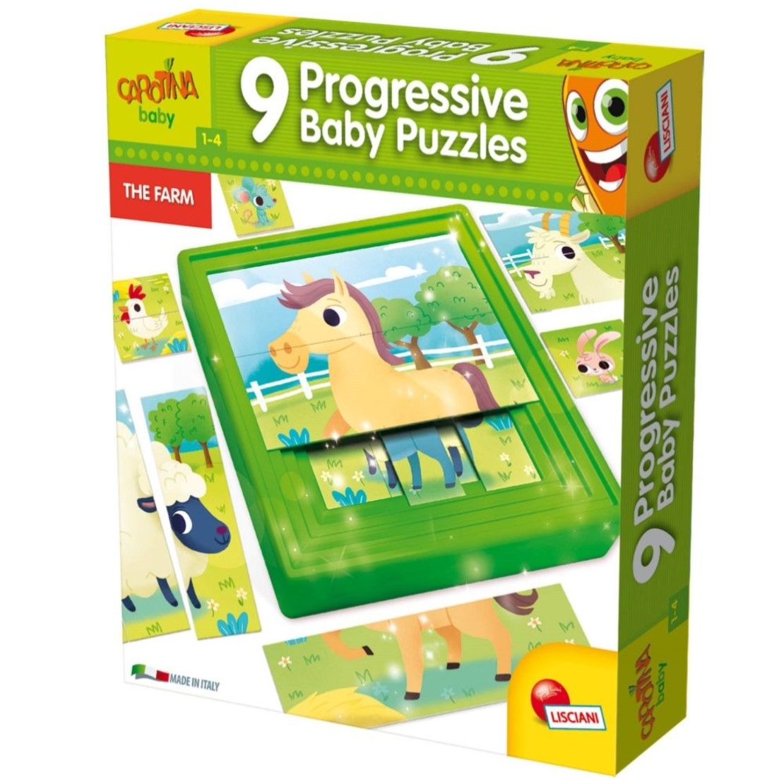 Прогресивни бебешки пъзели Lisciani Carotina Baby Ферма х9