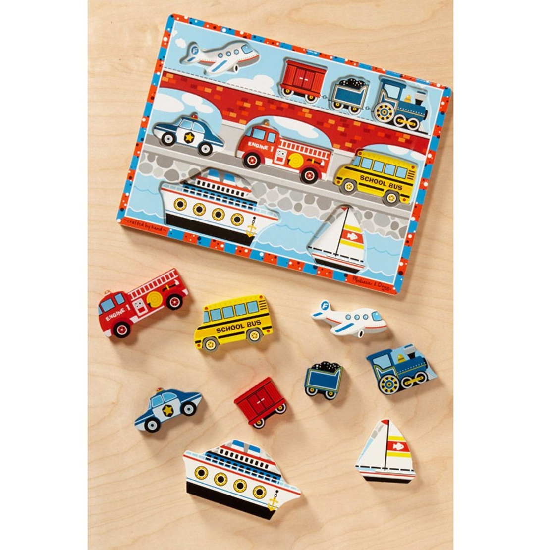Дървен пъзел Melissa and Doug Превозни средства 13725