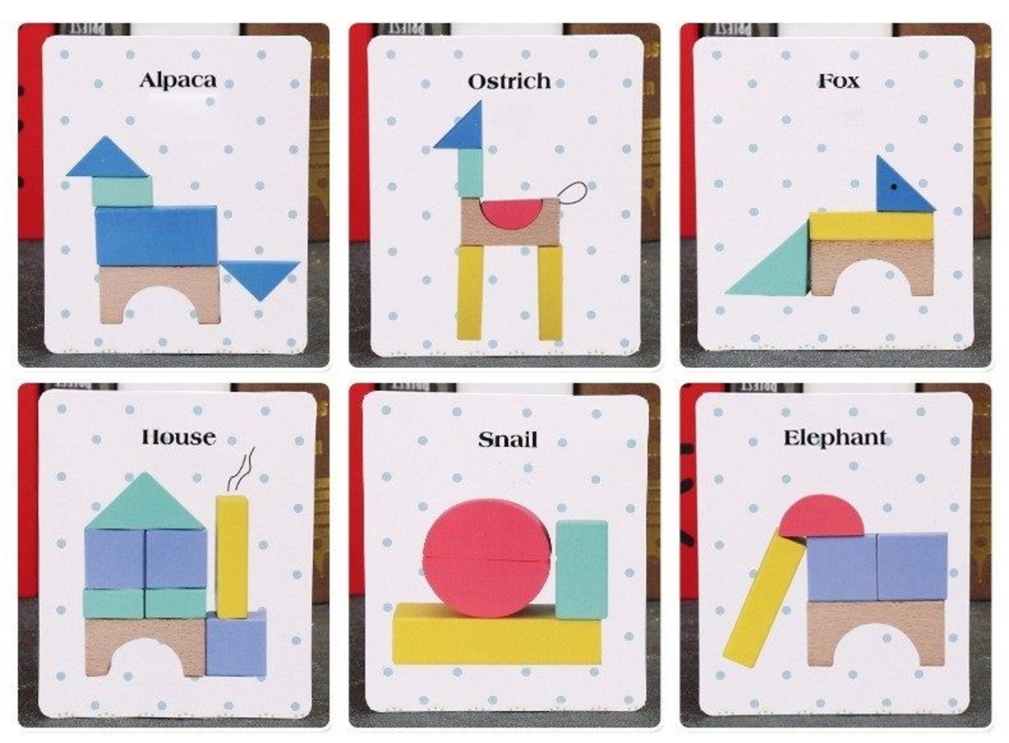 Raya Toys Дървени блокчета 15 части